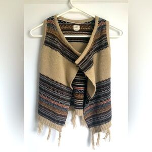 Vintage 90’s Era O’Neill Surf Co. Knit Fringe Sweater Vest Size XS